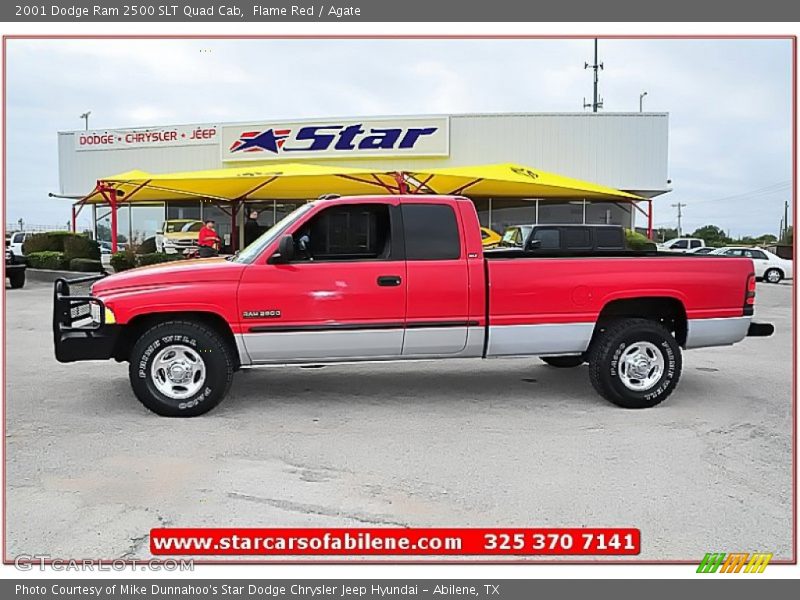 Flame Red / Agate 2001 Dodge Ram 2500 SLT Quad Cab