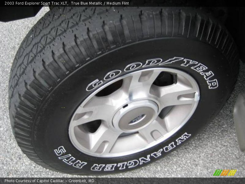 True Blue Metallic / Medium Flint 2003 Ford Explorer Sport Trac XLT