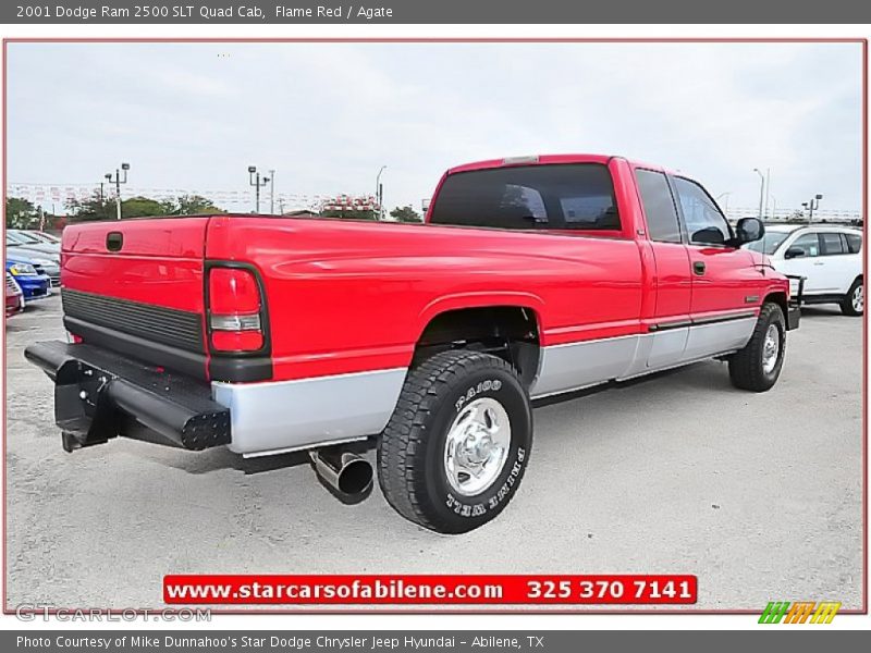 Flame Red / Agate 2001 Dodge Ram 2500 SLT Quad Cab