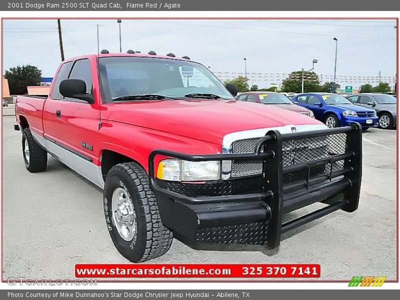 Flame Red / Agate 2001 Dodge Ram 2500 SLT Quad Cab