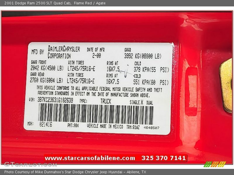 Flame Red / Agate 2001 Dodge Ram 2500 SLT Quad Cab