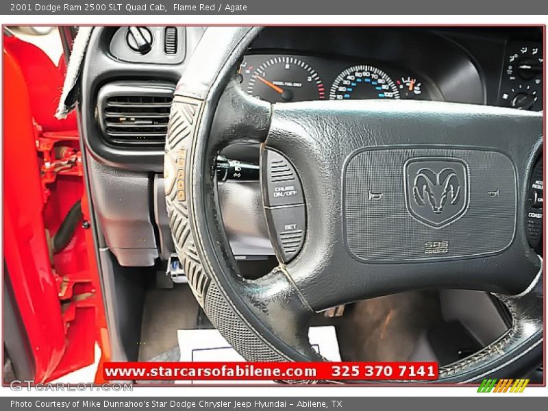 Flame Red / Agate 2001 Dodge Ram 2500 SLT Quad Cab