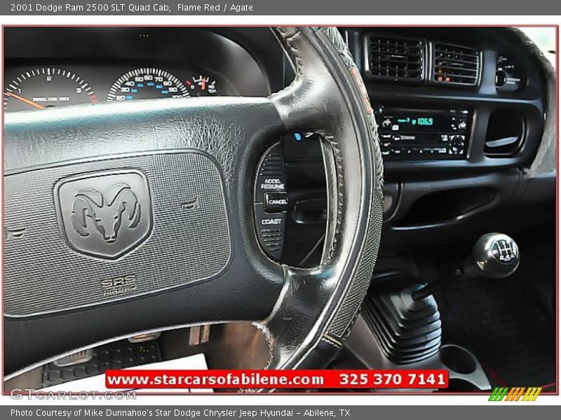 Flame Red / Agate 2001 Dodge Ram 2500 SLT Quad Cab