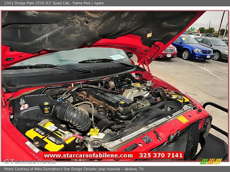 Flame Red / Agate 2001 Dodge Ram 2500 SLT Quad Cab