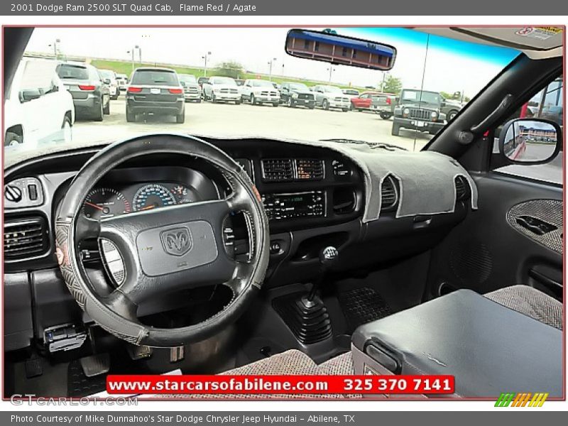 Flame Red / Agate 2001 Dodge Ram 2500 SLT Quad Cab