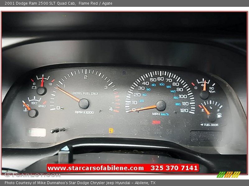 Flame Red / Agate 2001 Dodge Ram 2500 SLT Quad Cab