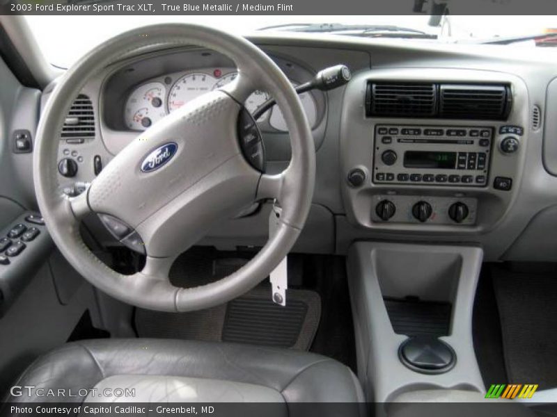 True Blue Metallic / Medium Flint 2003 Ford Explorer Sport Trac XLT