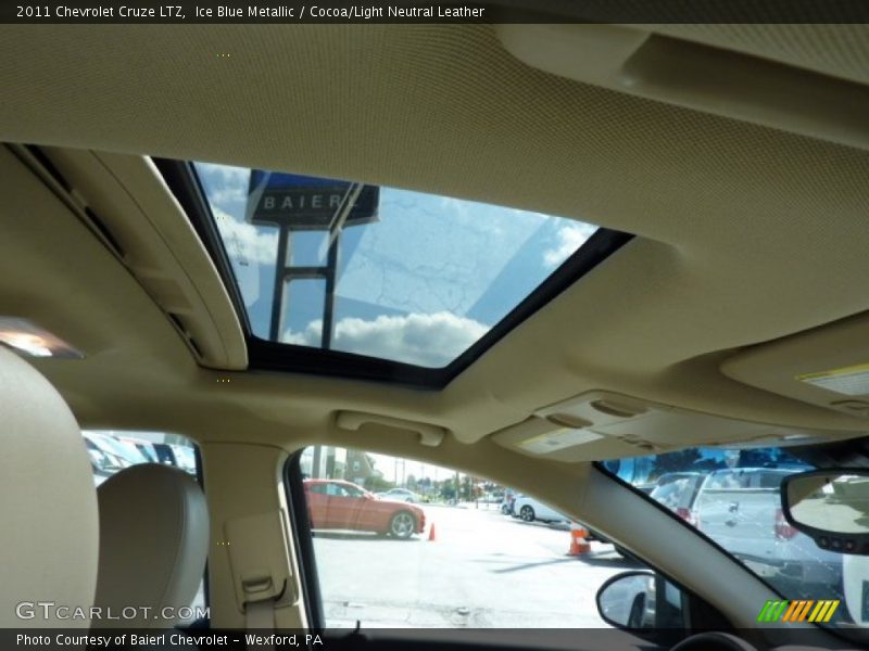 Ice Blue Metallic / Cocoa/Light Neutral Leather 2011 Chevrolet Cruze LTZ