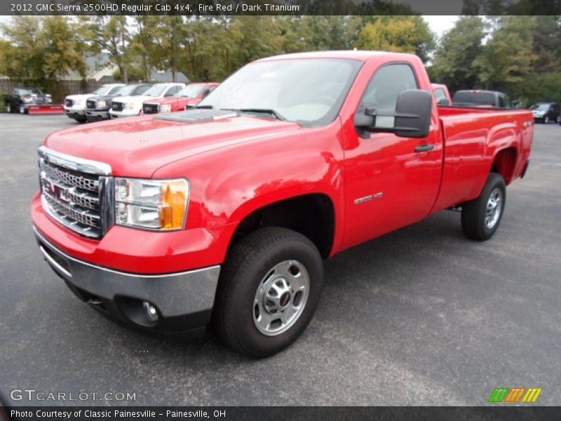 Fire Red / Dark Titanium 2012 GMC Sierra 2500HD Regular Cab 4x4