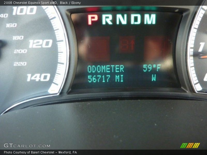 Black / Ebony 2008 Chevrolet Equinox Sport AWD