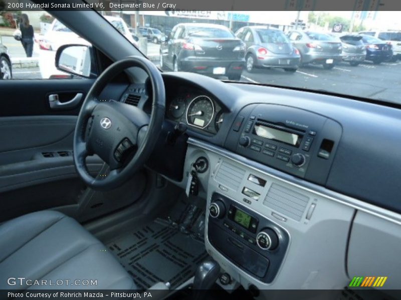 Deepwater Blue / Gray 2008 Hyundai Sonata Limited V6