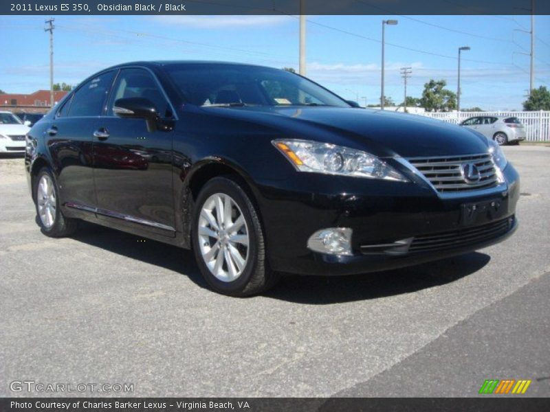 Obsidian Black / Black 2011 Lexus ES 350