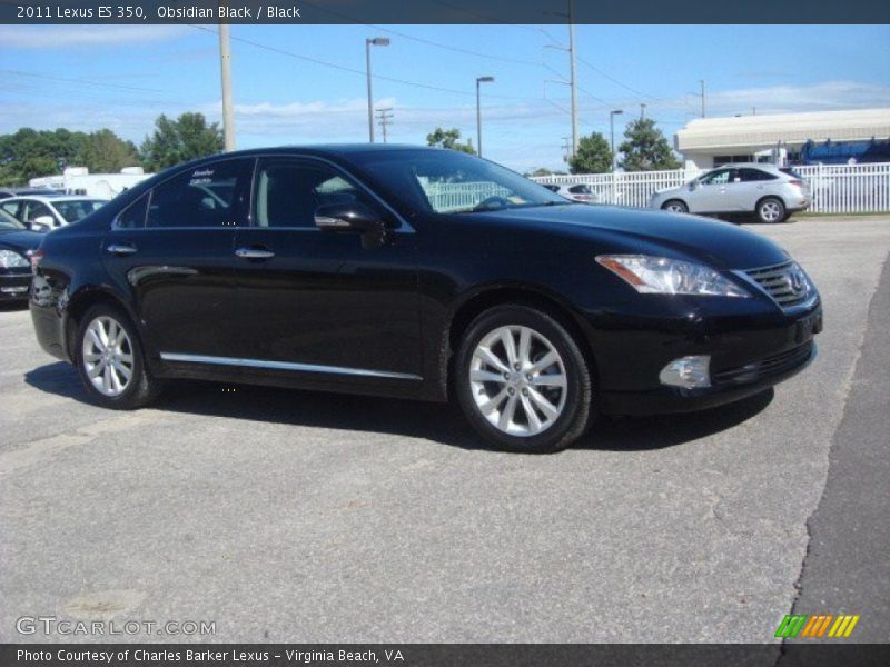 Obsidian Black / Black 2011 Lexus ES 350