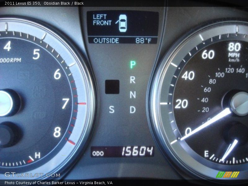Obsidian Black / Black 2011 Lexus ES 350