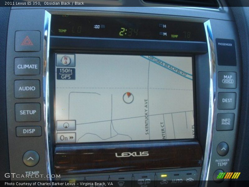 Obsidian Black / Black 2011 Lexus ES 350