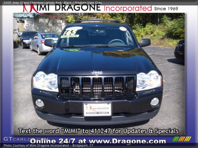Black / Medium Slate Gray 2005 Jeep Grand Cherokee Laredo 4x4