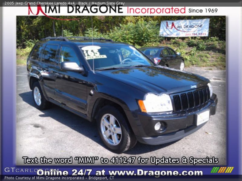 Black / Medium Slate Gray 2005 Jeep Grand Cherokee Laredo 4x4