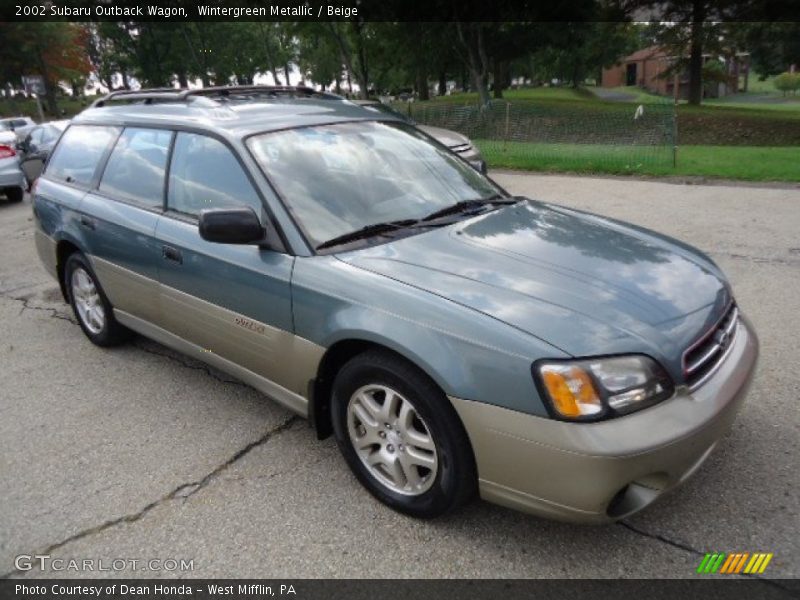 Wintergreen Metallic / Beige 2002 Subaru Outback Wagon