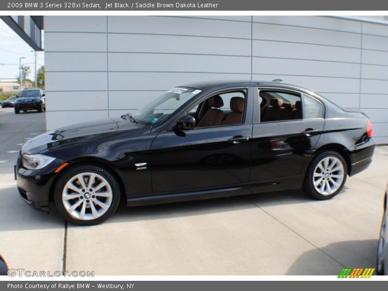 Jet Black / Saddle Brown Dakota Leather 2009 BMW 3 Series 328xi Sedan