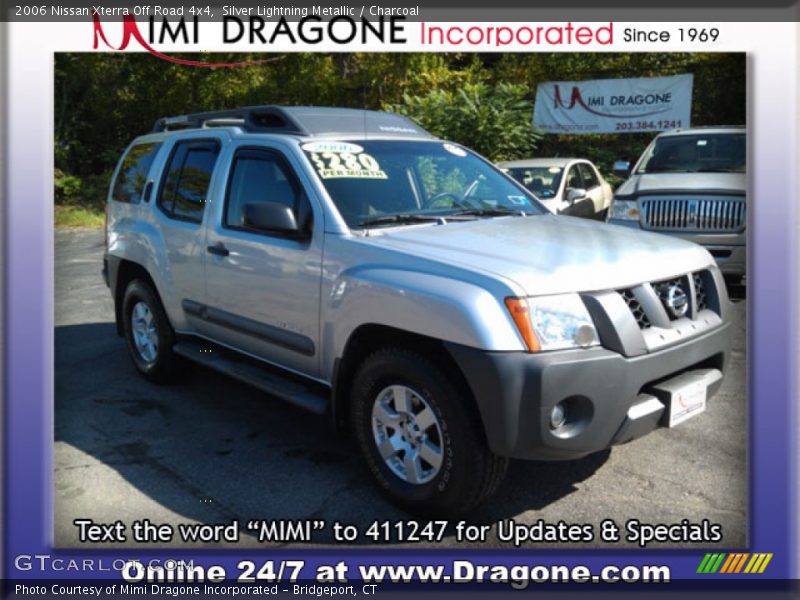 Silver Lightning Metallic / Charcoal 2006 Nissan Xterra Off Road 4x4