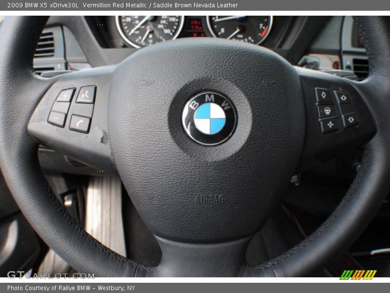 Vermillion Red Metallic / Saddle Brown Nevada Leather 2009 BMW X5 xDrive30i