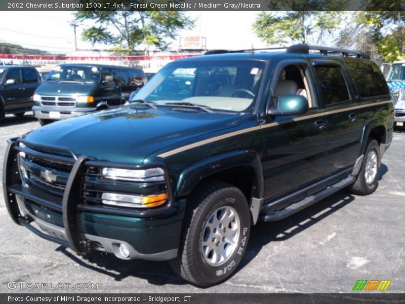 Forest Green Metallic / Medium Gray/Neutral 2002 Chevrolet Suburban 1500 LT 4x4