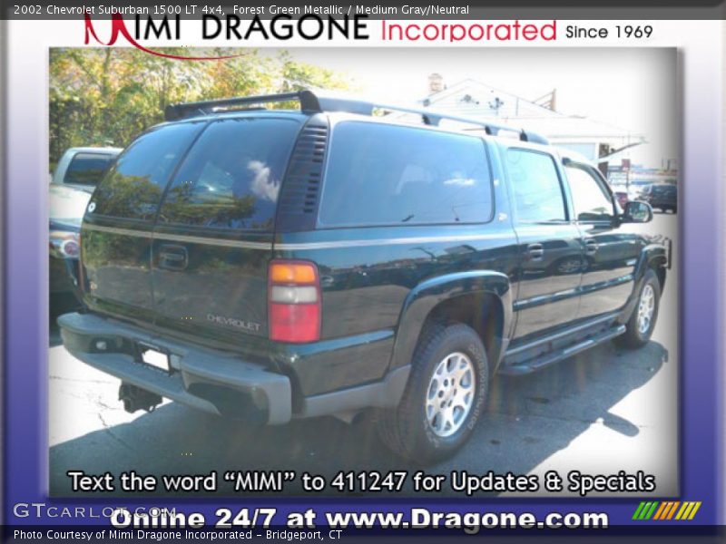 Forest Green Metallic / Medium Gray/Neutral 2002 Chevrolet Suburban 1500 LT 4x4