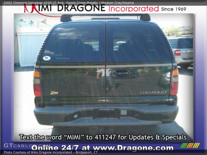 Forest Green Metallic / Medium Gray/Neutral 2002 Chevrolet Suburban 1500 LT 4x4