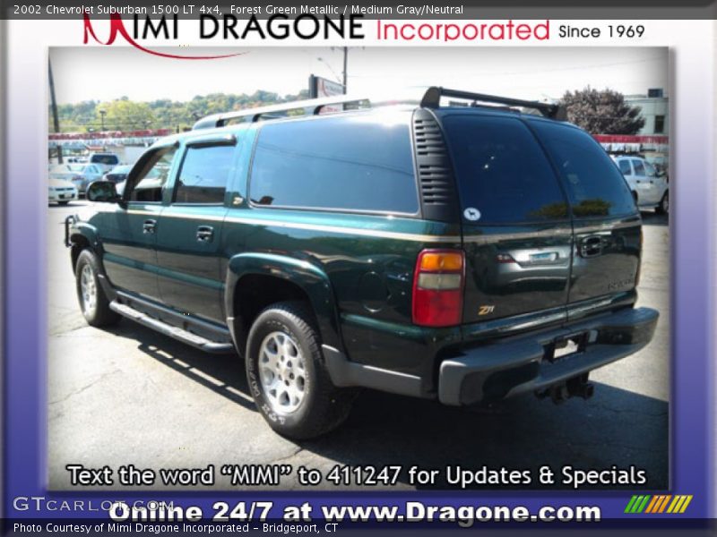 Forest Green Metallic / Medium Gray/Neutral 2002 Chevrolet Suburban 1500 LT 4x4