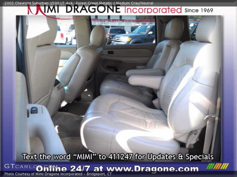 Forest Green Metallic / Medium Gray/Neutral 2002 Chevrolet Suburban 1500 LT 4x4