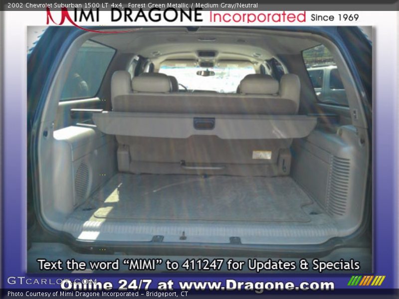Forest Green Metallic / Medium Gray/Neutral 2002 Chevrolet Suburban 1500 LT 4x4
