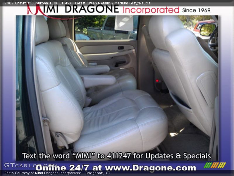 Forest Green Metallic / Medium Gray/Neutral 2002 Chevrolet Suburban 1500 LT 4x4