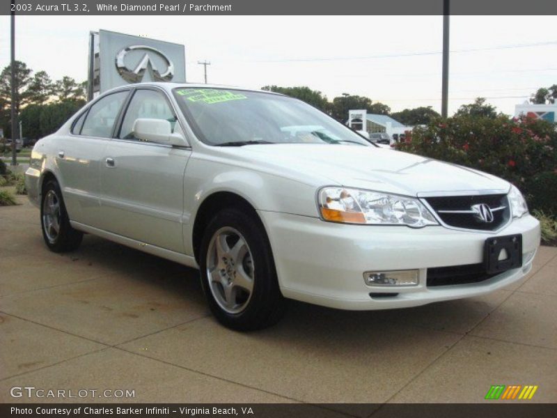 White Diamond Pearl / Parchment 2003 Acura TL 3.2