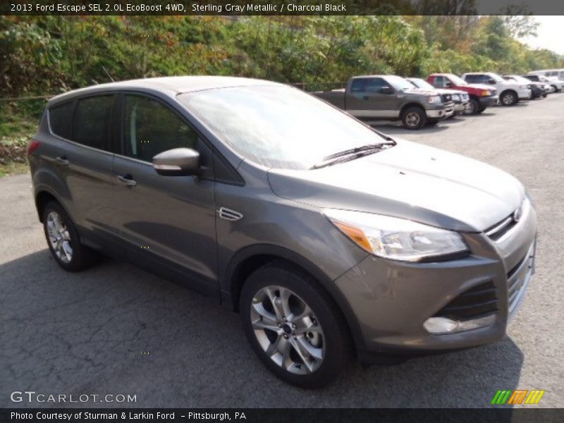 Sterling Gray Metallic / Charcoal Black 2013 Ford Escape SEL 2.0L EcoBoost 4WD