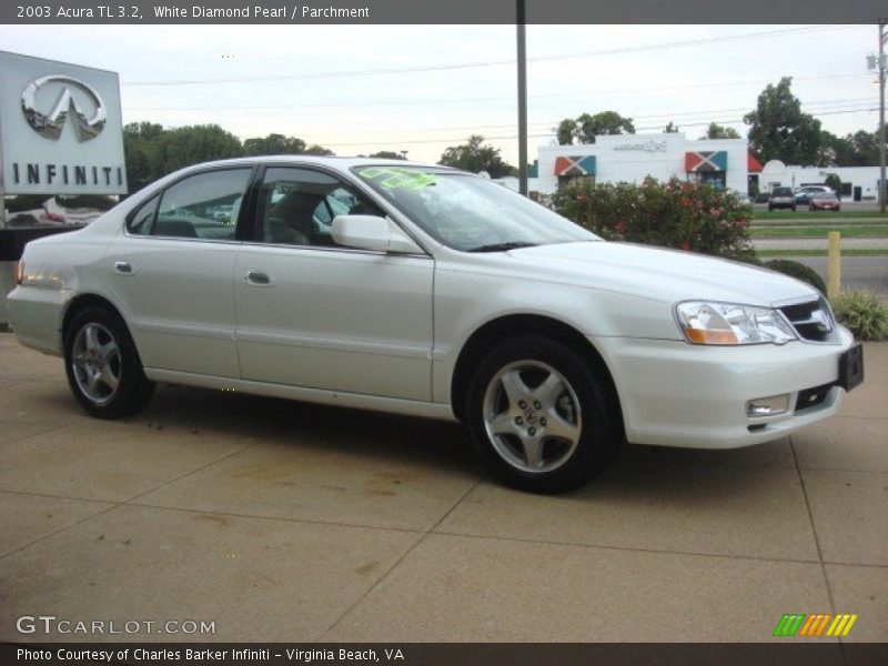 White Diamond Pearl / Parchment 2003 Acura TL 3.2