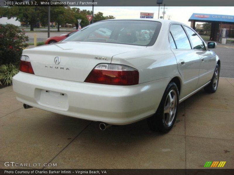 White Diamond Pearl / Parchment 2003 Acura TL 3.2