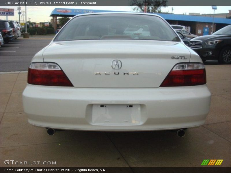 White Diamond Pearl / Parchment 2003 Acura TL 3.2
