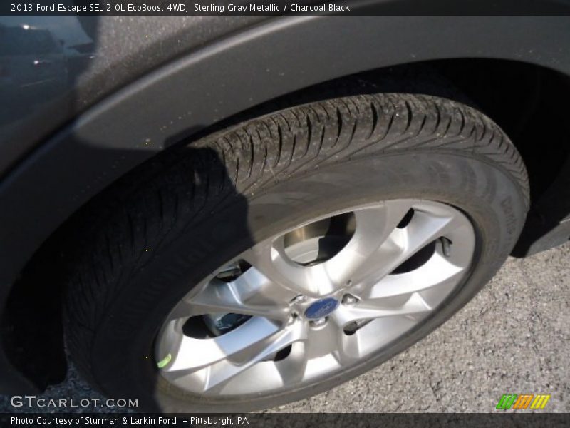 Sterling Gray Metallic / Charcoal Black 2013 Ford Escape SEL 2.0L EcoBoost 4WD