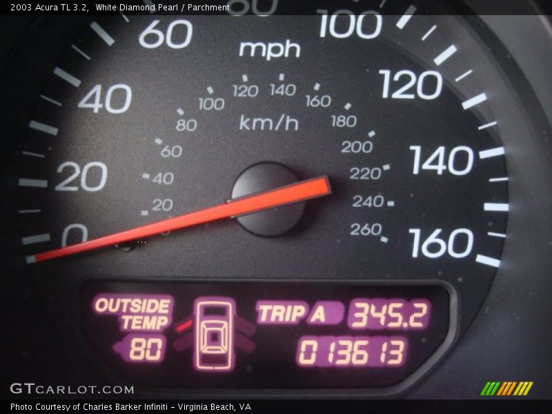 White Diamond Pearl / Parchment 2003 Acura TL 3.2