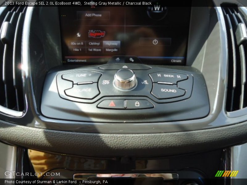 Sterling Gray Metallic / Charcoal Black 2013 Ford Escape SEL 2.0L EcoBoost 4WD