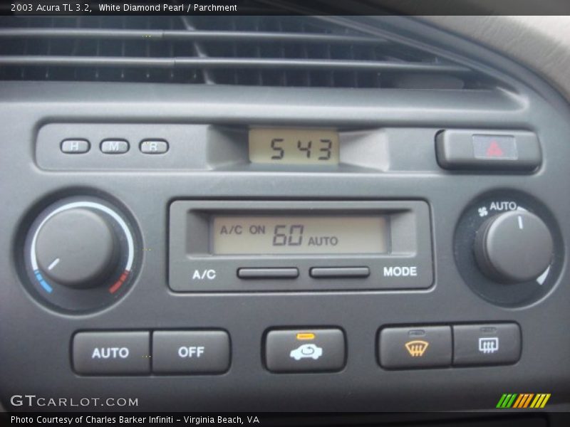 White Diamond Pearl / Parchment 2003 Acura TL 3.2