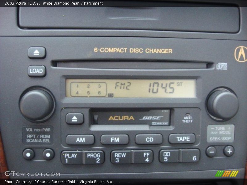 White Diamond Pearl / Parchment 2003 Acura TL 3.2