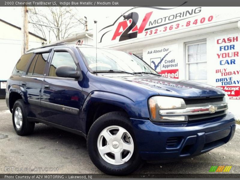 Indigo Blue Metallic / Medium Oak 2003 Chevrolet TrailBlazer LS