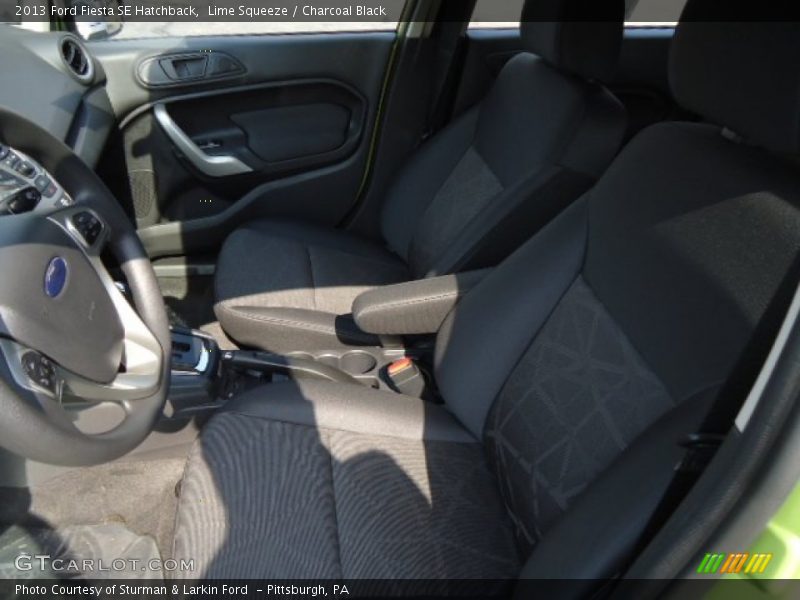 Lime Squeeze / Charcoal Black 2013 Ford Fiesta SE Hatchback