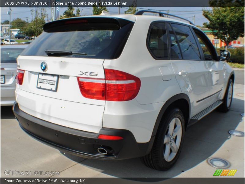 Alpine White / Sand Beige Nevada Leather 2009 BMW X5 xDrive30i