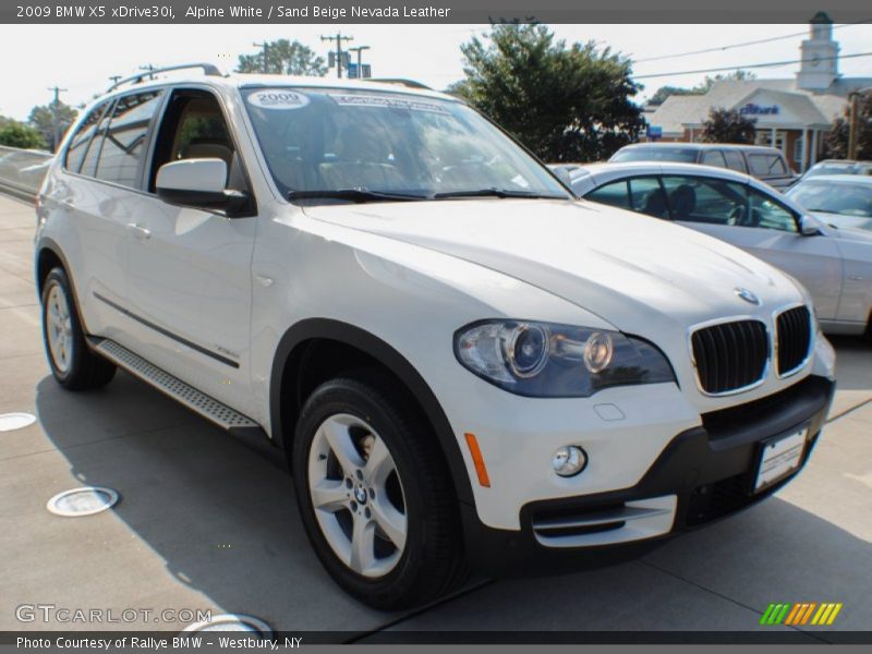 Alpine White / Sand Beige Nevada Leather 2009 BMW X5 xDrive30i