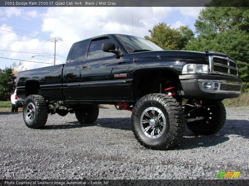 Black / Mist Gray 2001 Dodge Ram 2500 ST Quad Cab 4x4