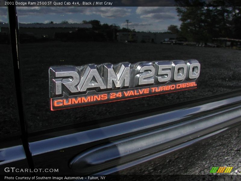 Black / Mist Gray 2001 Dodge Ram 2500 ST Quad Cab 4x4