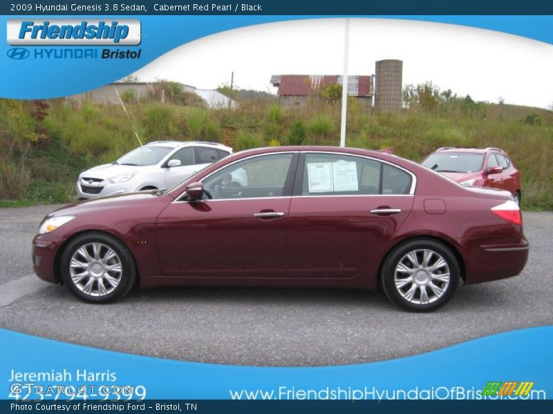 Cabernet Red Pearl / Black 2009 Hyundai Genesis 3.8 Sedan