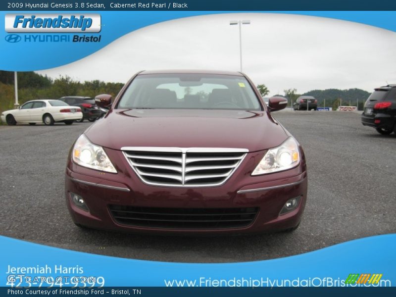 Cabernet Red Pearl / Black 2009 Hyundai Genesis 3.8 Sedan